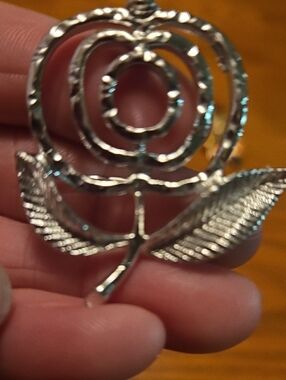 Silver Rose Vintage SARAH Coventry Women's Jewelry Brooch